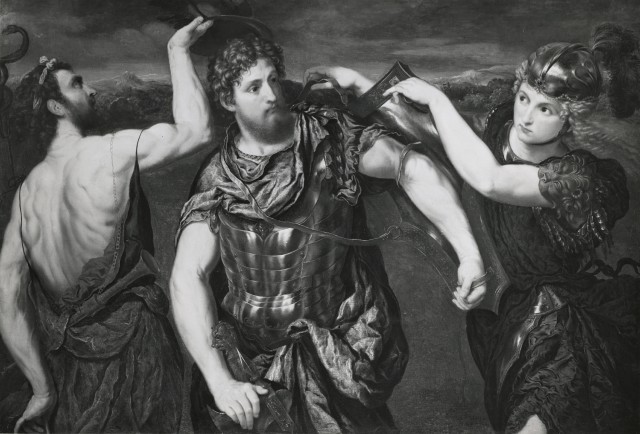 Samuel H. Kress Collection — Bordone Paris - sec. XVI - Perseo armato da Mercurio e Minerva — insieme